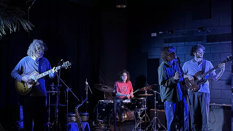 band playing on stage