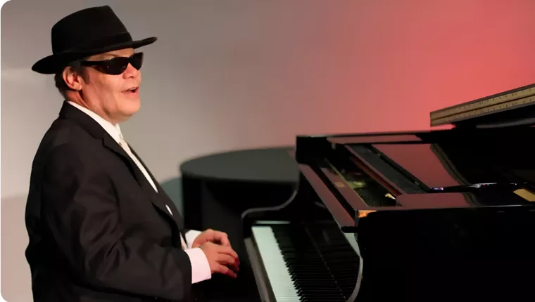 performer playing piano