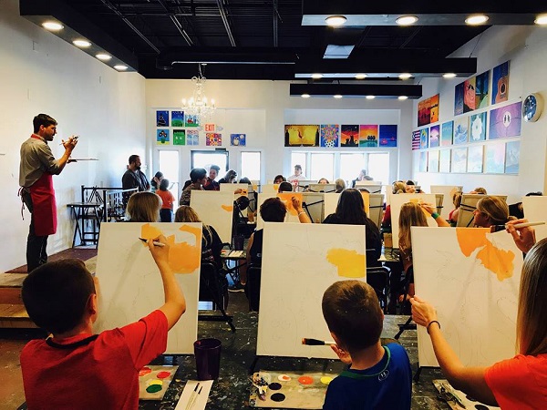 Brush and Barrell art class
