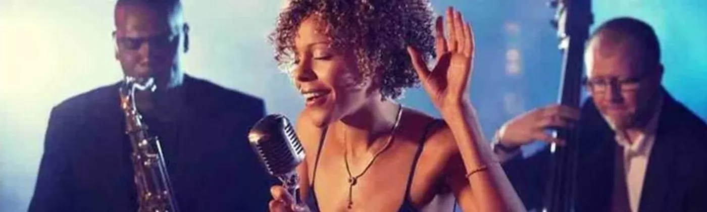 three musicians singing jazz