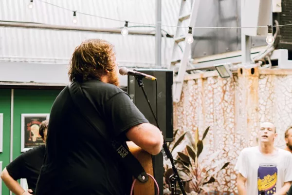 Wil Wagner performing at the Triffid 