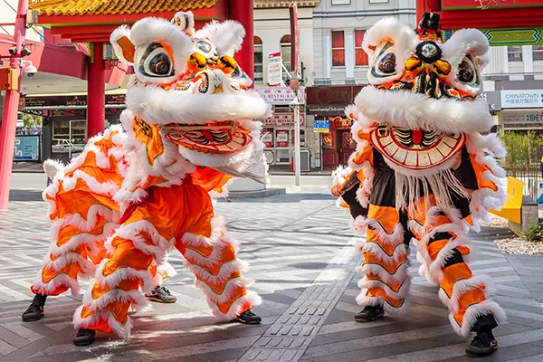 Lion dances