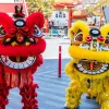 2 traditional Chinese lion dances